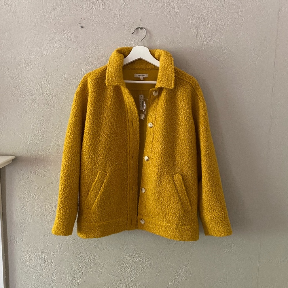 Madewell Boucle Bomber Jacket (cumin)